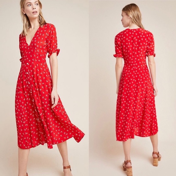 faithfull jeanne midi dress